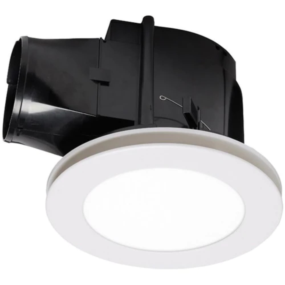 Flow Round 300mm Exhaust Fan White with LED Light