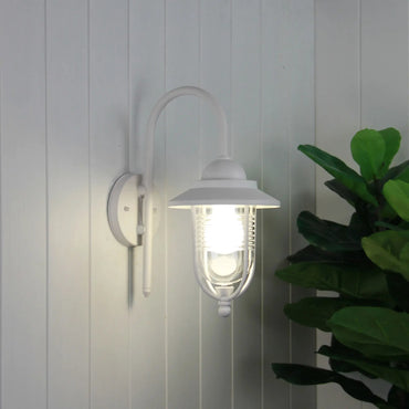 Domo 1 Light Wall Light White & Clear