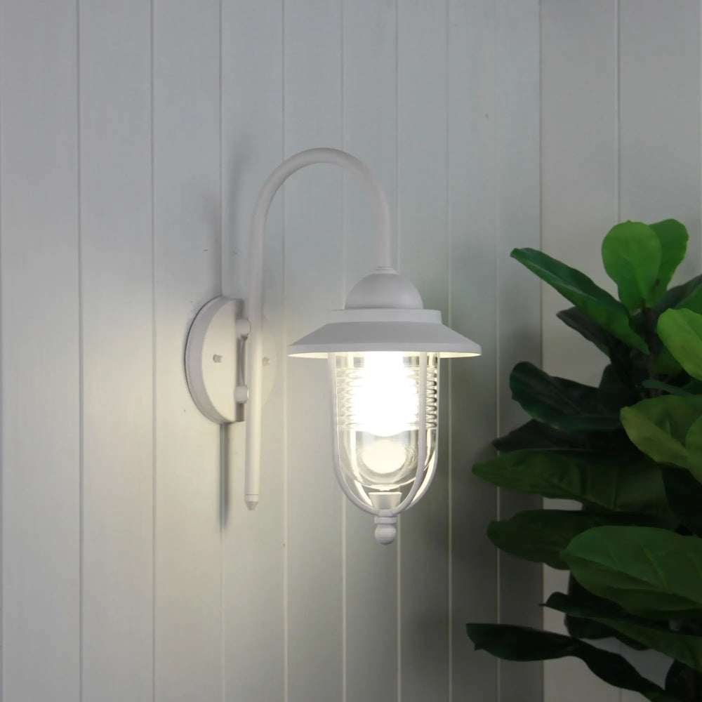 Domo 1 Light Wall Light White & Clear