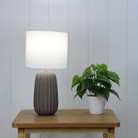 Taupe Ceramic Table Lamp