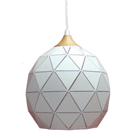 Eclipse Large White and Timber Pendant Light