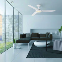 Polar 56" DC Ceiling Fan with Light Matt White