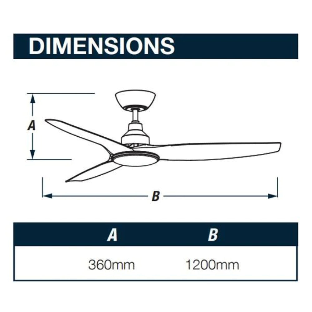 ceiling fan dimension