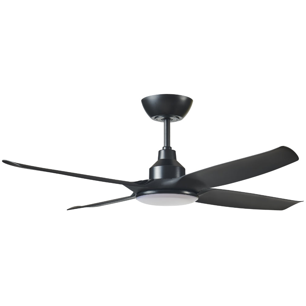 Skyfan DC 4 Blade Ceiling Fan with Light - 48" Black