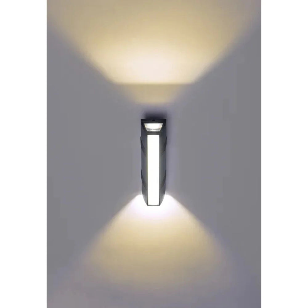 Saber 16w Up Down Black 3000K Exterior Wall Light