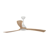 Fanco Sanctuary DC Ceiling Fan – White with Natural Blades 7″