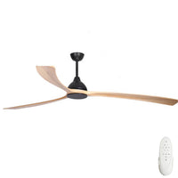 Fanco Sanctuary DC Ceiling Fan with Solid Timber Blades – Black 86″