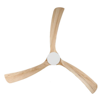 Sanctuary DC Ceiling Fan White with Natural Timber Blades 86"