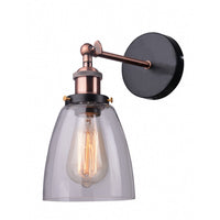 Lucy Glass Wall Bracket 1 Light Copper