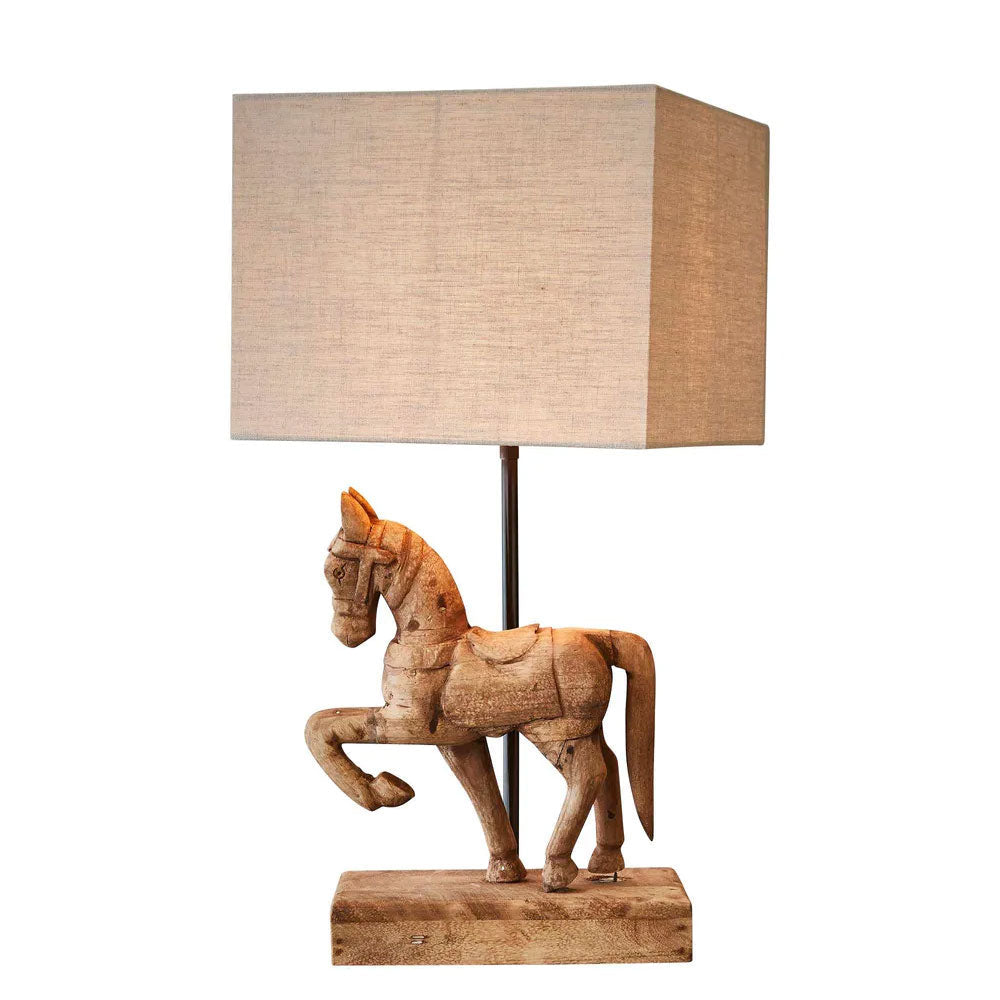 Bonnie Wooden Horse Table Lamp Small Weather Barn